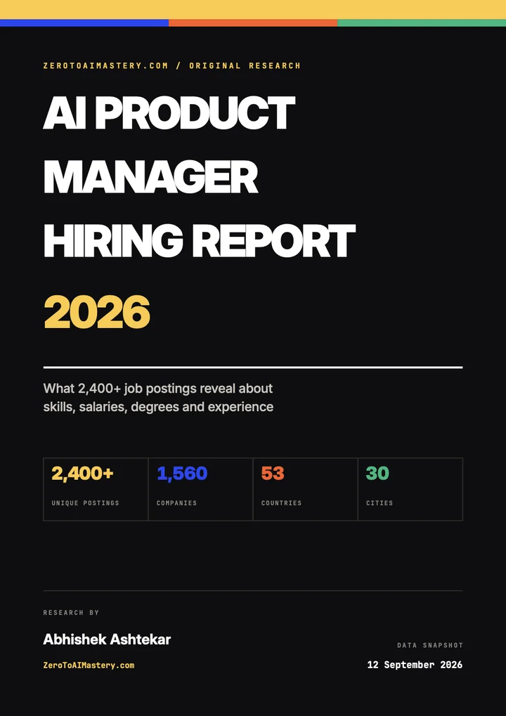 Cover of the AI Product Manager Hiring Report 2026